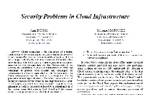 ترجمه مقاله مسایل (مشکلات) امنیتی در زیر ساخت شبکه های ابری